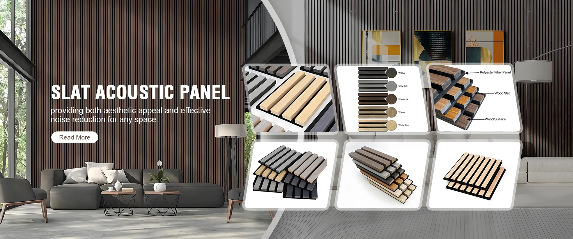 Panel acústico de slat