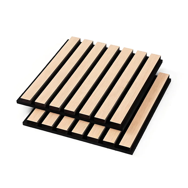 Panel de madera de listones acústicos