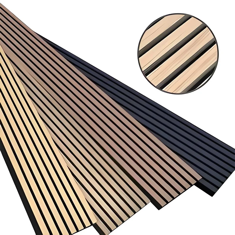 Panel acústico de madera de listones